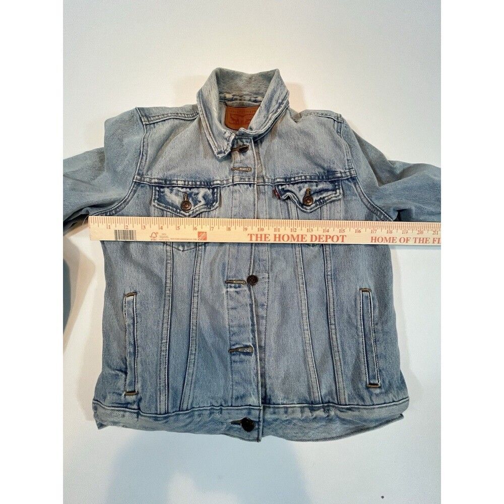 Levi's Jean Jacket Womens Size Large Custom Hand Painted Back - Picture 9 of 10